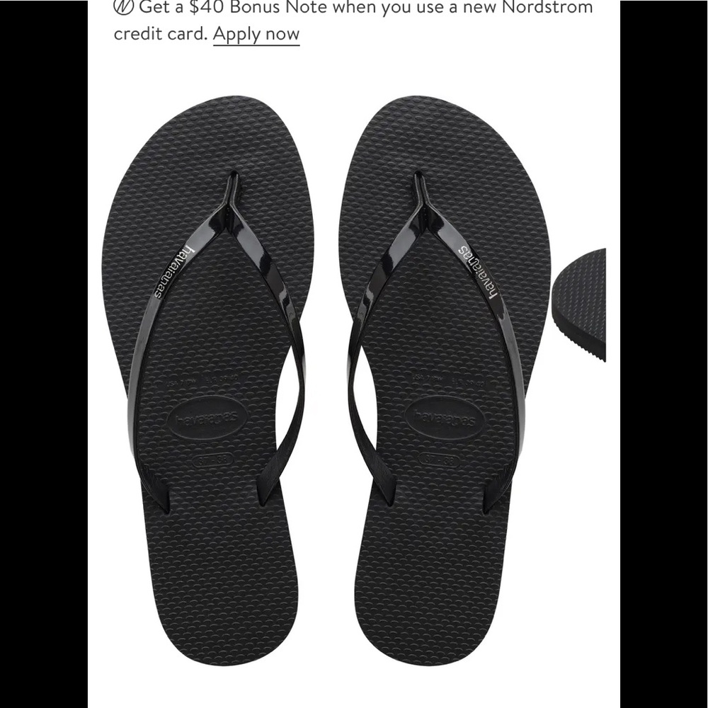 Havaians black “you” flip flop 9-10 (39- 40)